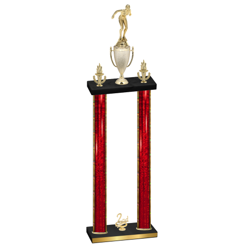 Double Red Glacier Second Place Tennis Trophy