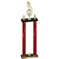 Double Red Glacier First Place Football Trophy