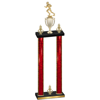 Double Red Glacier Victory Football Trophy