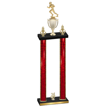 Double Red Glacier Year Football Trophy