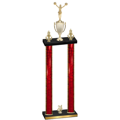 Double Red Glacier Year Cheerleading Trophy
