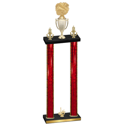 Double Red Glacier First Place Cheerleading Trophy