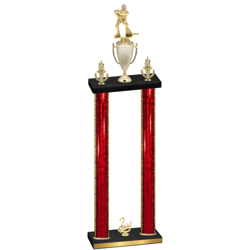 Double Red Glacier Second Place Hockey Trophy