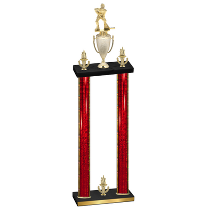 Double Red Glacier Victory Hockey Trophy