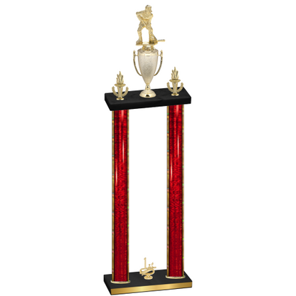 Double Red Glacier First Place Hockey Trophy