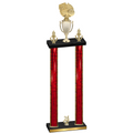 Double Red Glacier Year Basketball Trophy