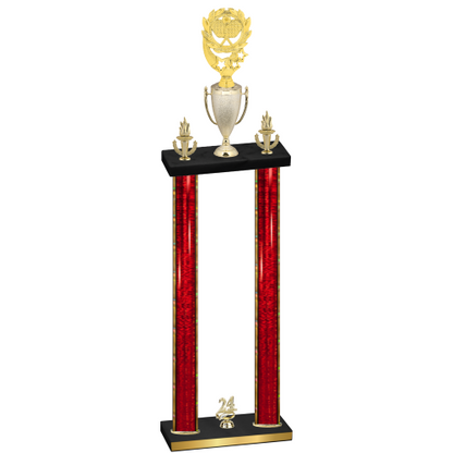 Double Red Glacier Year Pickleball Trophy