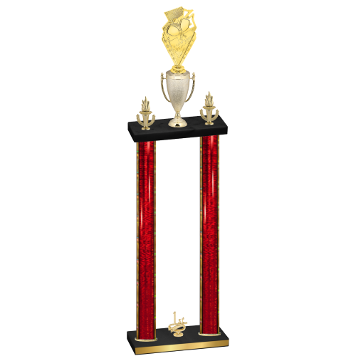 Double Red Glacier First Place Pickleball Trophy