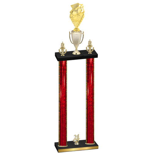 Double Red Glacier Year Pickleball Trophy