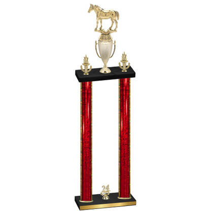 Double Red Glacier Year Horses Trophy