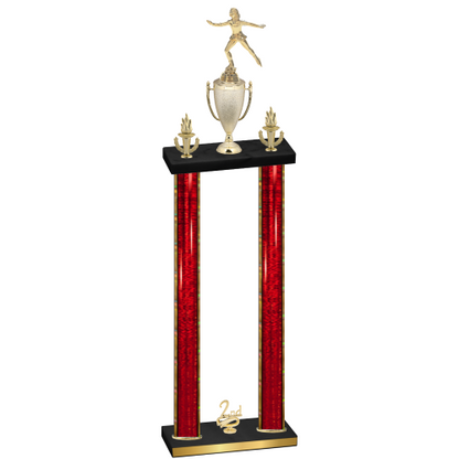 Double Red Glacier Second Place Skater Trophy