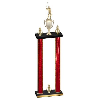 Double Red Glacier Victory Golf Trophy