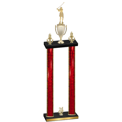 Double Red Glacier Year Golf Trophy