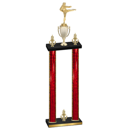 Double Red Glacier Victory Karate Trophy