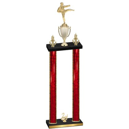 Double Red Glacier Second Place Karate Trophy