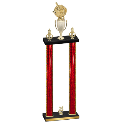 Double Red Glacier Year Baseball Trophy