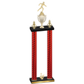 Double Red Carbon Fiber Second Place Running Trophy