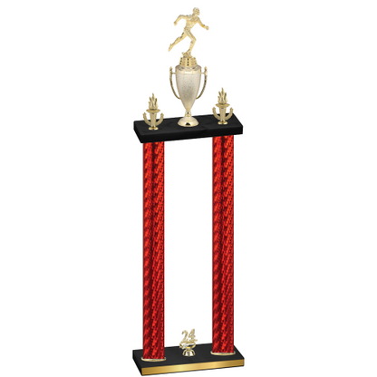Double Red Carbon Fiber Year Running Trophy