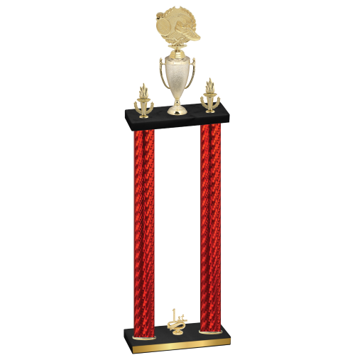 Double Red Carbon Fiber First Place Running Trophy