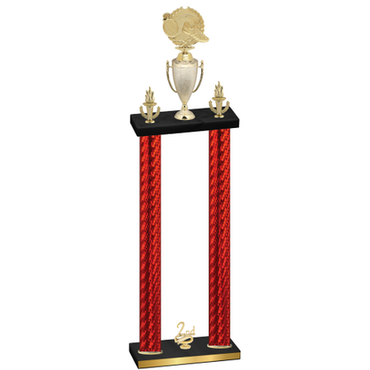 Double Red Carbon Fiber Second Place Running Trophy