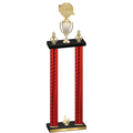 Double Red Carbon Fiber Third Place Running Trophy