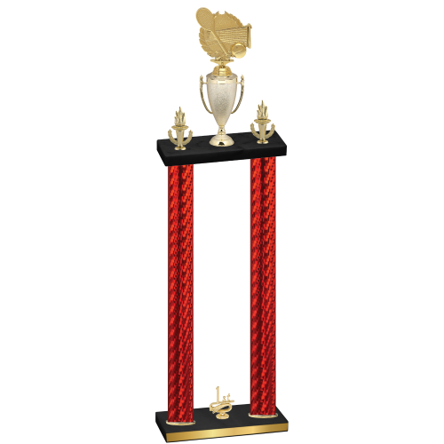 Double Red Carbon Fiber First Place Tennis Trophy