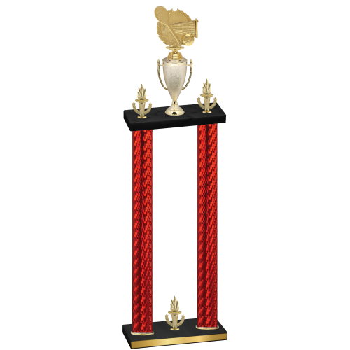 Double Red Carbon Fiber Victory Tennis Trophy