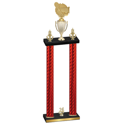 Double Red Carbon Fiber Year Tennis Trophy