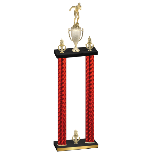 Double Red Carbon Fiber Victory Swimming Trophy