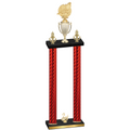 Double Red Carbon Fiber Second Place Swimming Trophy