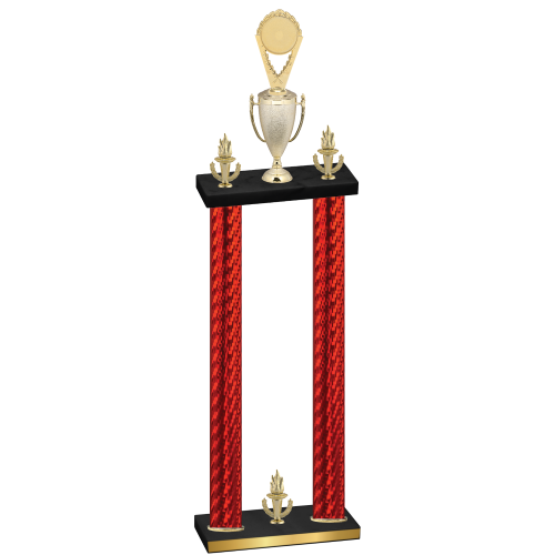 Double Red Carbon Fiber Victory Insert Trophy