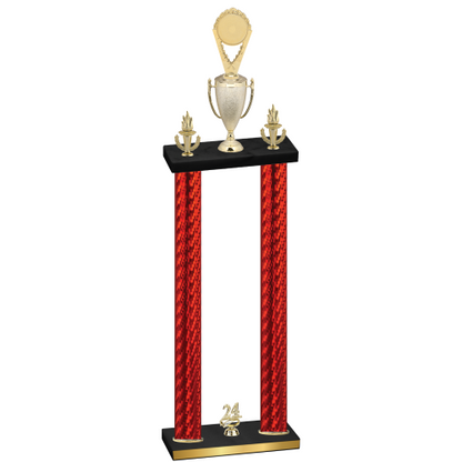 Double Red Carbon Fiber Year Insert Trophy