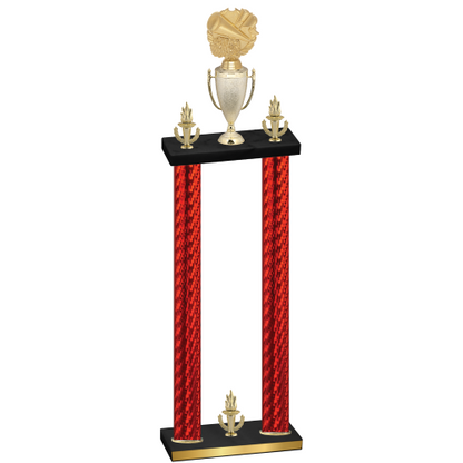 Double Red Carbon Fiber Victory Cheerleading Trophy