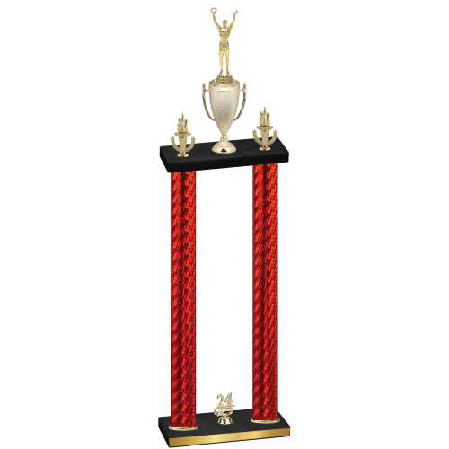 Double Red Carbon Fiber Year Victory Trophy