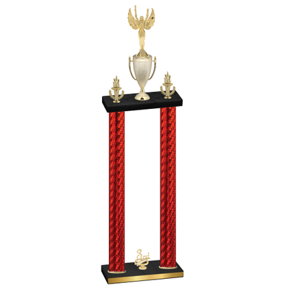 Double Red Carbon Fiber Third Place Victory Trophy