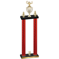 Double Red Carbon Fiber Year Academics Trophy