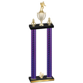 Double Purple Carbon Fiber Fourth Place Rugby Trophy
