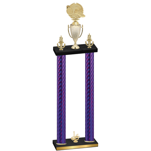 Double Purple Carbon Fiber First Place Running Trophy