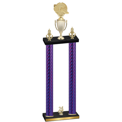 Double Purple Carbon Fiber Year Running Trophy