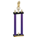Double Purple Carbon Fiber Year Football Trophy