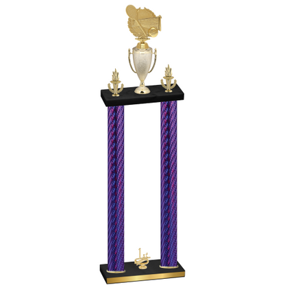 Double Purple Carbon Fiber First Place Tennis Trophy