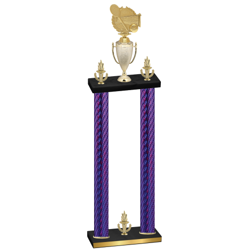Double Purple Carbon Fiber Victory Tennis Trophy