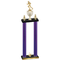 Double Purple Carbon Fiber First Place Football Trophy