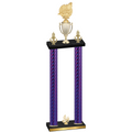 Double Purple Carbon Fiber Fourth Place Swimming Trophy
