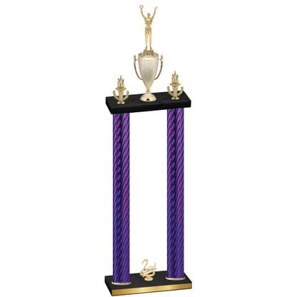 Double Purple Carbon Fiber Second Place Victory Trophy