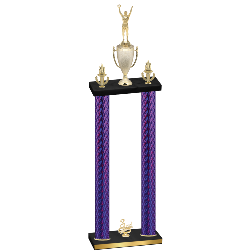 Double Purple Carbon Fiber Third Place Victory Trophy