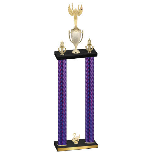 Double Purple Carbon Fiber Second Place Victory Trophy