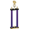Double Purple Carbon Fiber First Place Basketball Trophy