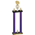 Double Purple Carbon Fiber Victory Basketball Trophy