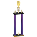 Double Purple Carbon Fiber Second Place Pickleball Trophy